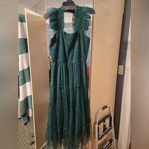 Pretty Garden Dark Green Summrr Dress